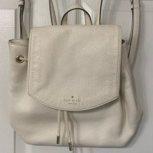 Kate Spade Ivory Pebble Leather Backpack